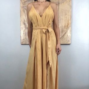 Soft mustard jumpsuit